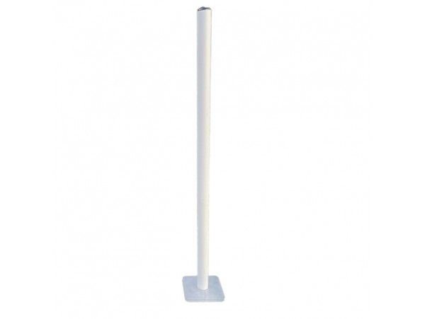 BOUNDARY PEG ON BASE - WHITE PVC PEG with STAINLESS STEEL BASE